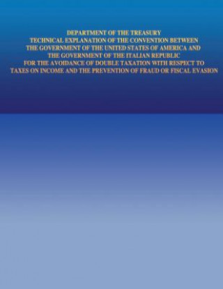 Kniha Department of the Treasury Technical Explanation of the Convention Between the Government of the United States of America and the Government of Italia United States Government