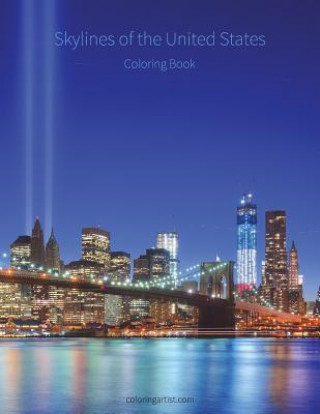 Kniha Skylines Of The United States Coloring Book Nick Snels