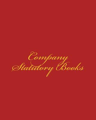 Knjiga Company Statutory Books Martha Millbeach