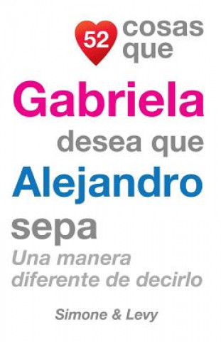 Carte 52 Cosas Que Gabriela Desea Que Alejandro Sepa: Una Manera Diferente de Decirlo J L Leyva