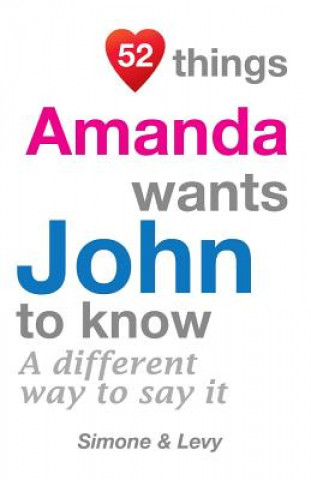 Könyv 52 Things Amanda Wants John To Know: A Different Way To Say It J L Leyva