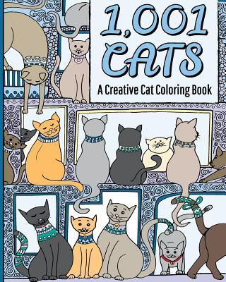 Könyv 1,001 Cats: A Creative Cat Coloring Book H R Wallace Publishing