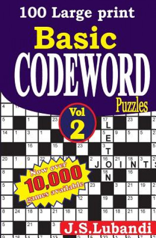 Book 100 Large Print Basic Codeword Puzzles 2 J S Lubandi