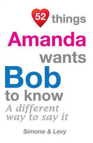 Carte 52 Things Amanda Wants Bob To Know: A Different Way To Say It J L Leyva