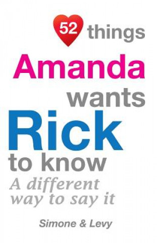 Könyv 52 Things Amanda Wants Rick To Know: A Different Way To Say It J L Leyva