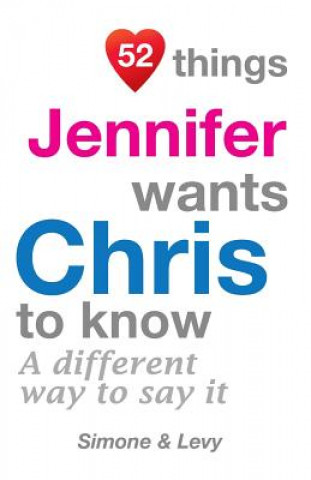 Book 52 Things Jennifer Wants Chris To Know: A Different Way To Say It J L Leyva