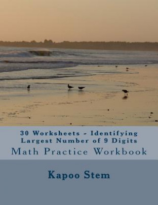Book 30 Worksheets - Identifying Largest Number of 9 Digits: Math Practice Workbook Kapoo Stem