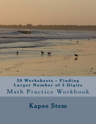 Kniha 30 Worksheets - Finding Larger Number of 5 Digits: Math Practice Workbook Kapoo Stem