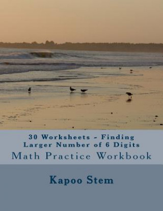 Kniha 30 Worksheets - Finding Larger Number of 6 Digits: Math Practice Workbook Kapoo Stem