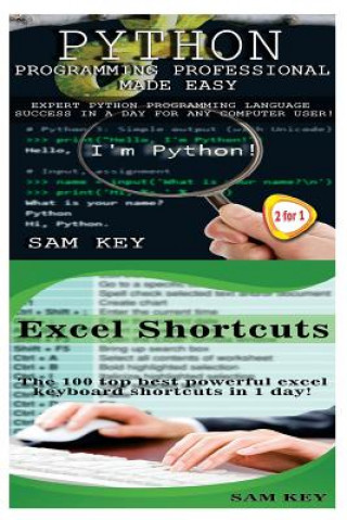 Book Python Programming Professional Made Easy & Excel Shortcuts Sam Key