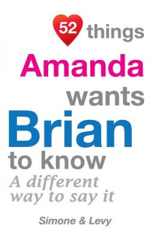 Carte 52 Things Amanda Wants Brian To Know: A Different Way To Say It Levy
