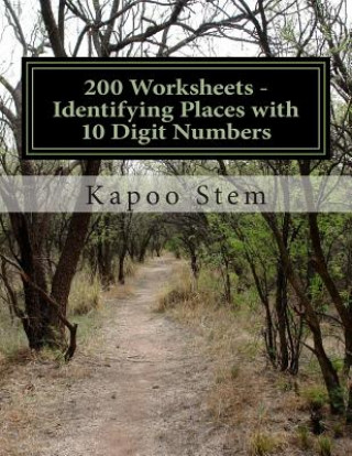 Kniha 200 Worksheets - Identifying Places with 10 Digit Numbers: Math Practice Workbook Kapoo Stem