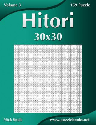 Kniha Hitori 30x30 - Volume 3 - 159 Puzzle Nick Snels