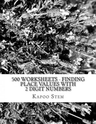 Livre 500 Worksheets - Finding Place Values with 2 Digit Numbers: Math Practice Workbook Kapoo Stem