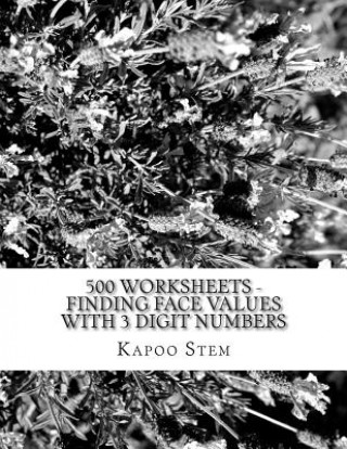 Könyv 500 Worksheets - Finding Face Values with 3 Digit Numbers: Math Practice Workbook Kapoo Stem