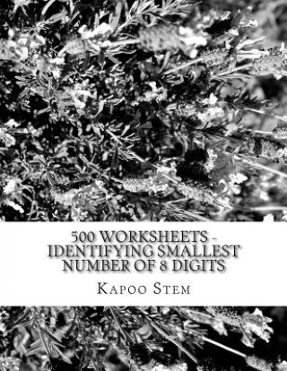 Kniha 500 Worksheets - Identifying Smallest Number of 8 Digits: Math Practice Workbook Kapoo Stem