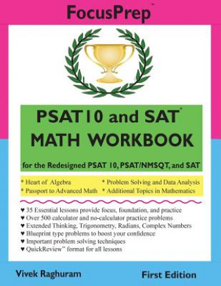 Könyv PSAT 10 and SAT MATH WORKBOOK: for the Redesigned PSAT 10, PSAT/NMSQT, and SAT Vivek Raghuram