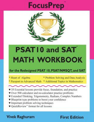 Book PSAT 10 and SAT MATH WORKBOOK: for the Redesigned PSAT 10, PSAT/NMSQT, and SAT Vivek Raghuram