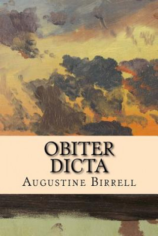 Knjiga Obiter Dicta Augustine Birrell