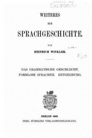 Książka Weiteres zur Sprachgeschichte Heinrich Winkler