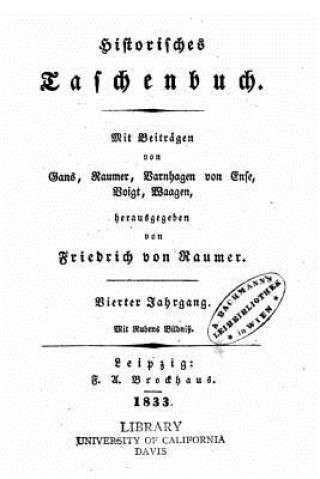 Książka Historisches taschenbuch Friedrich Von Raumer