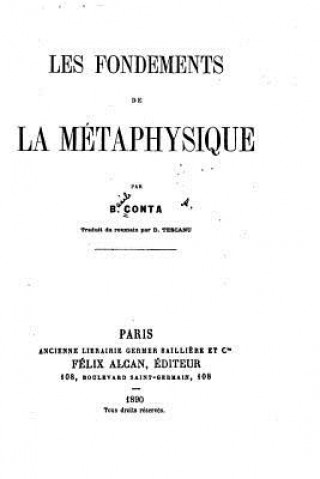 Kniha Les fondements de la métaphysique B Conta