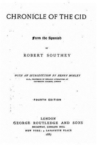 Knjiga Chronicle of the Cid Robert Southey