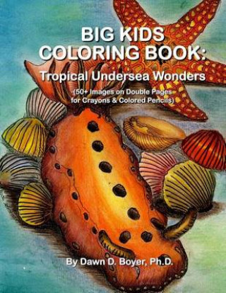 Könyv Big Kids Coloring Book: Tropical Undersea Wonders: 50+ Images on Double-sided Pages for Crayons & Colored Pencils Dawn D Boyer Ph D