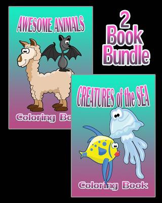 Knjiga Awesome Animals & Creatures of the Sea - Coloring Book (2 Book Bundle) Rebecca Humble