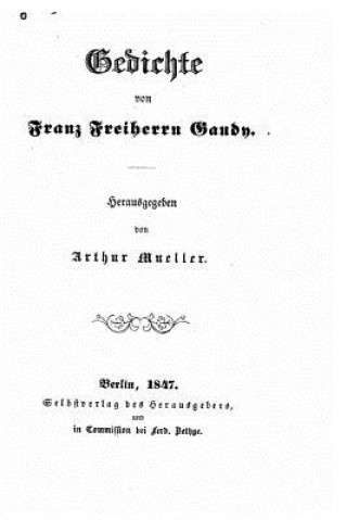 Könyv Gedichte Freiherr Franz Gaudy
