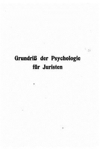 Carte Grundriss der Psychologie für Juristen Otto Lipmann