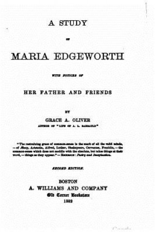 Kniha A Study of Maria Edgeworth Grace A Oliver