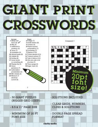 Kniha Giant Print Crosswords Clarity Media