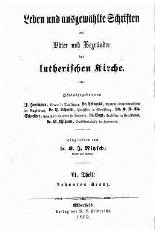 Kniha Leben und ausgewählte Schriften J Hartmann