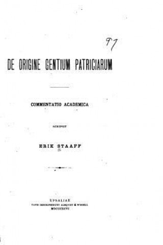 Knjiga De origine gentium patriciarum Erik Staaff