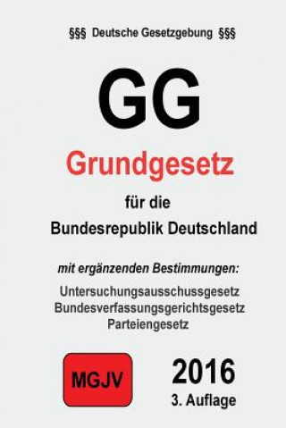 Kniha Gg: Grundgesetz für die Bundesrepublik Deutschland Redaktion M G J V