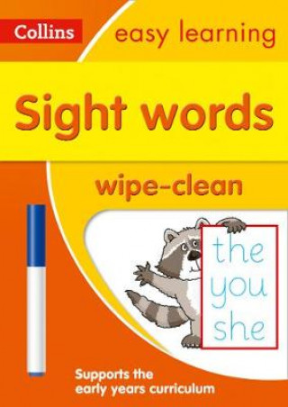 Книга Sight Words Age 3-5 Wipe Clean Activity Book Collins Easy Learning