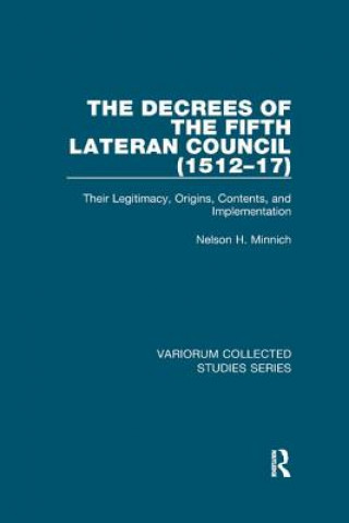 Książka Decrees of the Fifth Lateran Council (1512-17) Nelson H. Minnich