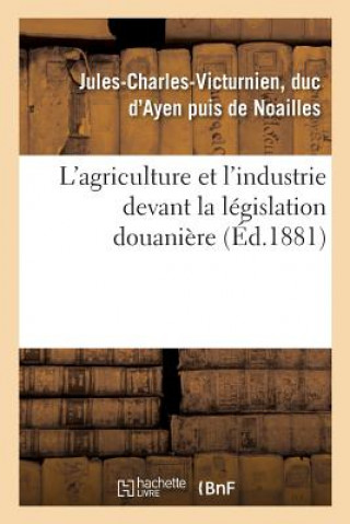 Buch L'Agriculture Et l'Industrie Devant La Legislation Douaniere DE NOAILLES-J-C-V