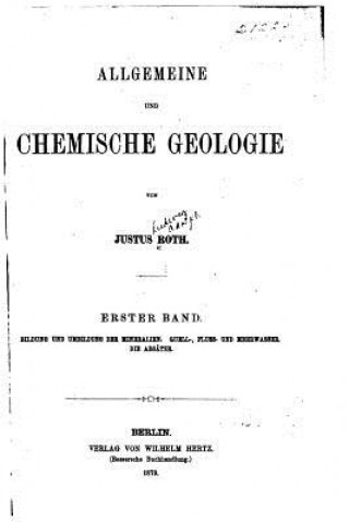 Książka Allgemeine und chemische Geologie Justus Roth