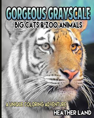 Knjiga Gorgeous Grayscale: Big Cats & Zoo Animals: Adult Coloring Book Heather Land