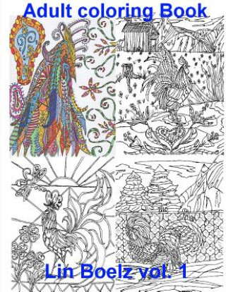 Carte Adult Coloring book Chicken Lin Boelz