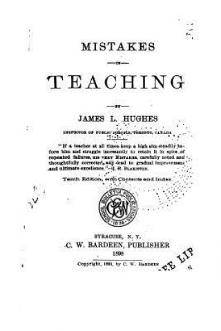 Knjiga Mistakes in teaching James L Hughes