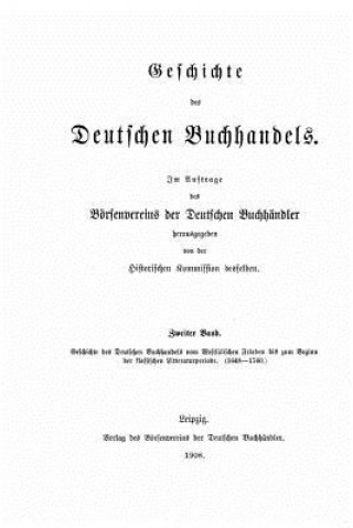 Książka Geschichte Des Deutschen Buchhandels Borsenverein Der Deutschen Buchhandler