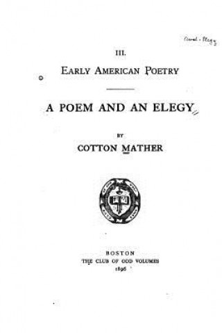 Carte A Poem and an Elegy Cotton Mather