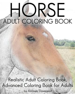 Knjiga Horse Adult Coloring Book: Realistic Adult Coloring Book, Advanced Coloring Book For Adult Amanda Davenport