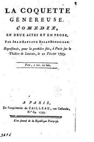 Book La coquette généreuse Jean Baptiste Belat-Bonneille