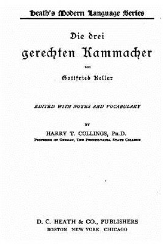 Kniha Die drei gerechten Kammacher Gottfried Keller