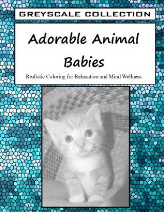 Könyv Greyscale Collection - Adorable Animal Babies: Realistic Coloring for Relaxation and Mind Wellness Katherine Rose