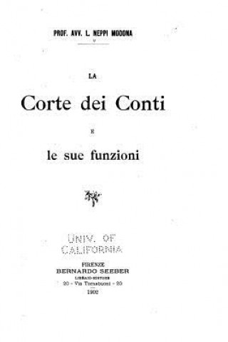 Βιβλίο La corte dei conti e le sue funzioni Avv L Neppi Modona